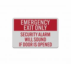Fire & Emergency Exit Only Aluminum Sign (Reflective)