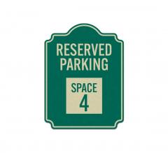 Reserved Parking Space Aluminum Sign (Reflective)