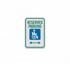 ADA Handicap Reserved Parking Aluminum Sign (Diamond Reflective)