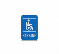 ADA Handicap Parking Aluminum Sign (Diamond Reflective)