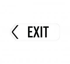 Exit With Arrow Aluminum Sign (Non Reflective)