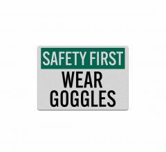 OSHA First Wear Goggles Decal (Reflective)