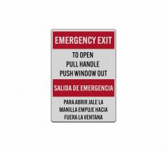 Bilingual Emergency Exit Decal (Reflective)