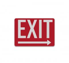 White Arrow Exit Decal (Reflective)