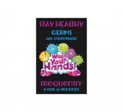 Stay Healthy Germs Everywhere Wash your Hands Window Clings
