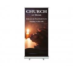 Church At Home Join Us On Facebook Roll Up Banner Stands