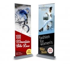 Deluxe Wide Base Single-Screen Roll Up Banner Stands