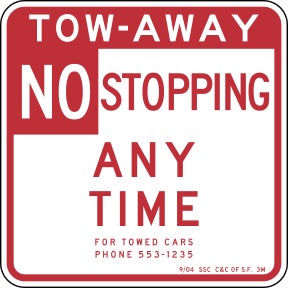 No Stopping Sign