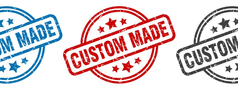 Classic style ' Custom Made' sticker
