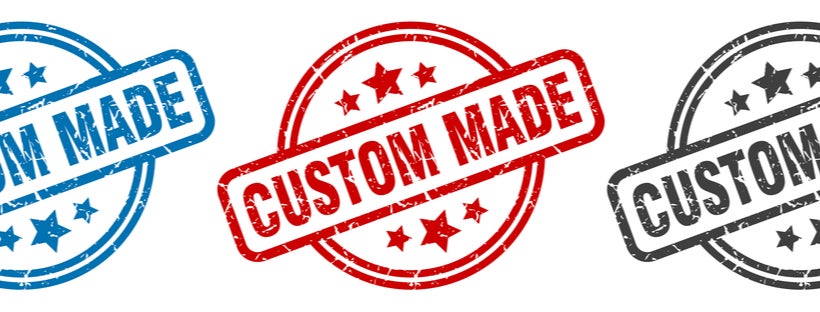 Classic style ' Custom Made' sticker