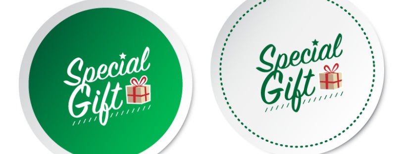 'Special Gift' round stickers