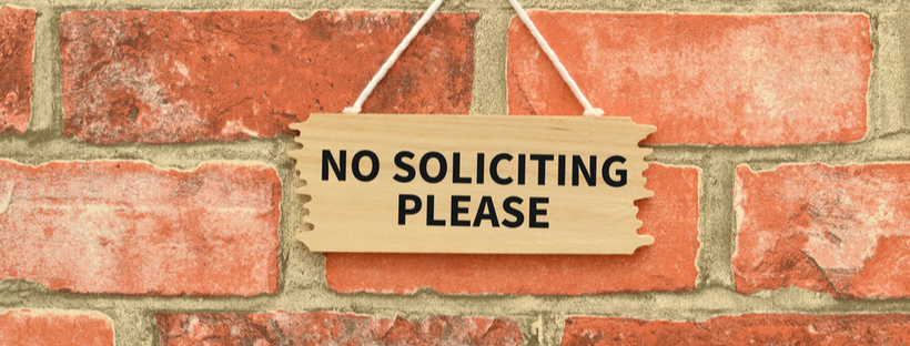 Please NO SOLICITING Vinyl Decal Sticker Window Wall Door Home Business Security 