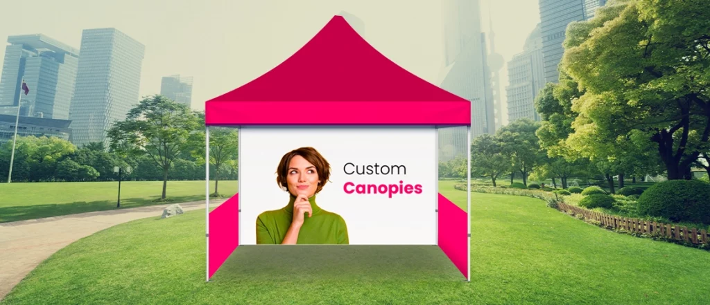 canopy tent in garden