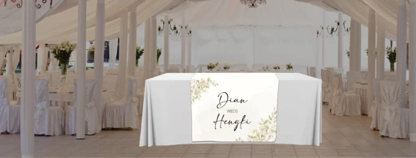 Now you can host the most Beautiful Wedding with Custom Table Runners