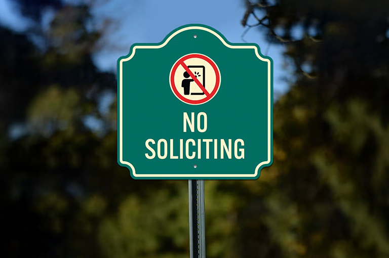 How to Create Disturbance-Free Spaces with No Soliciting Signs