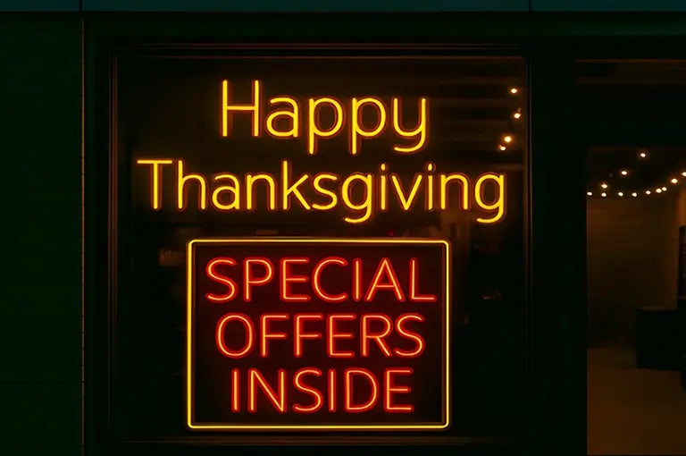 How to best use Neon Signs for Thanksgiving promos?