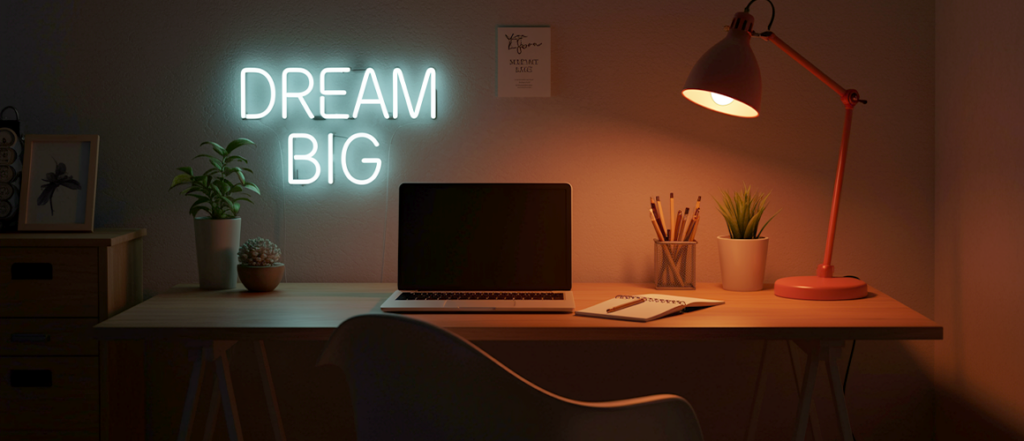 A stylish way to display your goals and affirmations