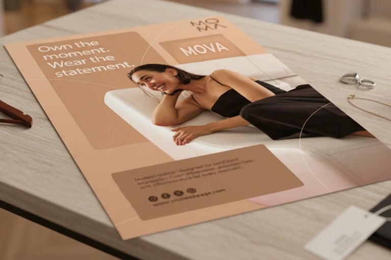 Custom poster printing idea for fashion brand promotion