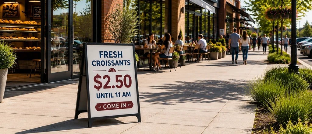 How do outdoor signs help businesses attract more customers