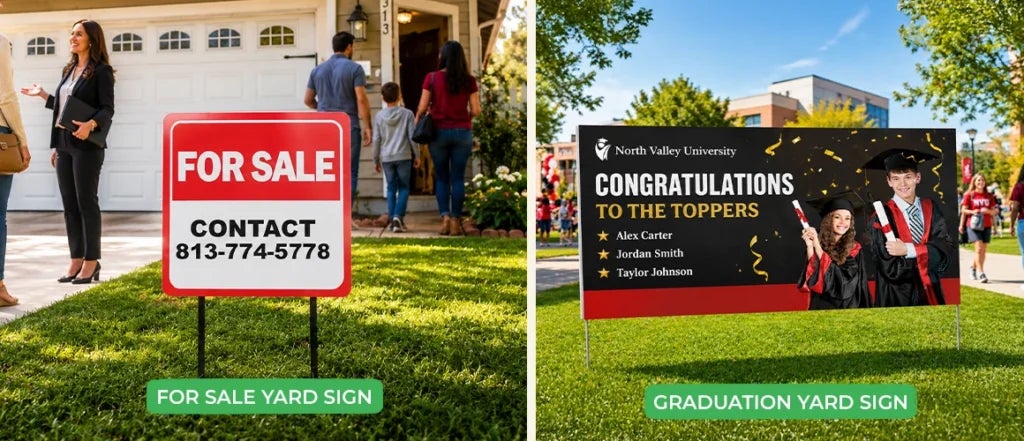 How long do yard signs last outdoors