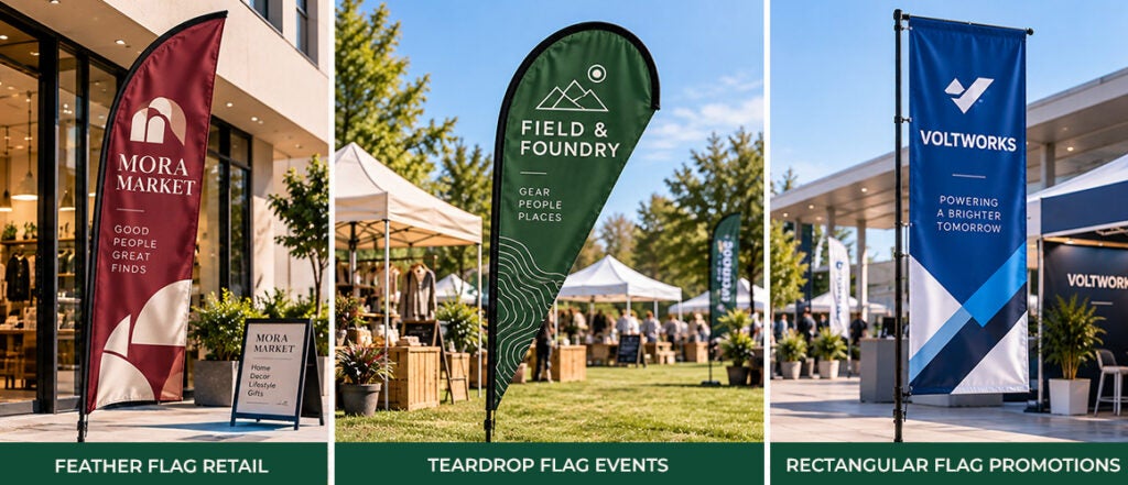 How to choose the right advertising flag shape